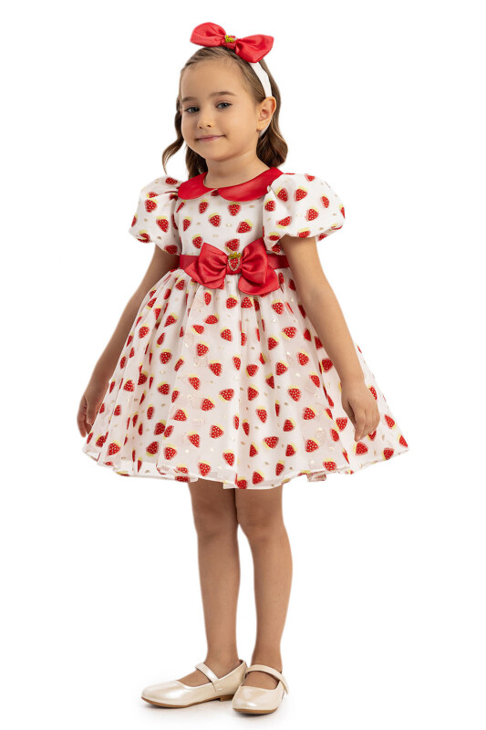 Red Strawberry Dress with Hair Accessory 6-24 MONTH 35241PR - Clothes (1)