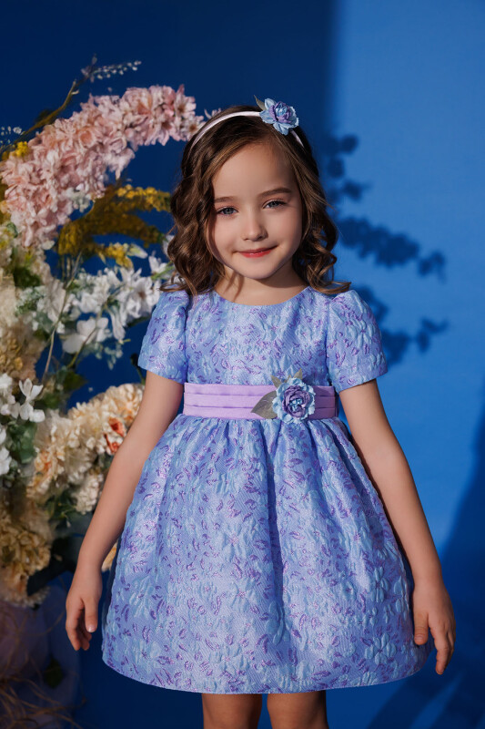 Lilac Baby Dress with Hair Accessory 6-24 MONTH 35345PR - Clothes (1)