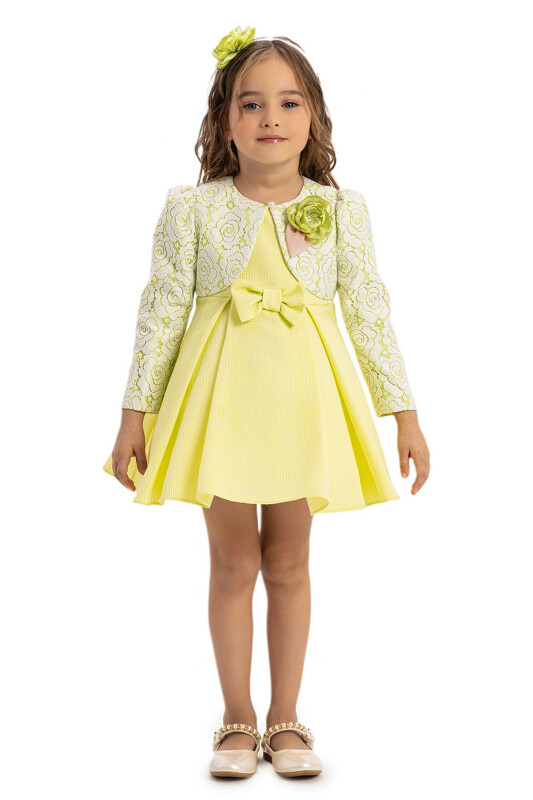 Green Baby Dress with Lace Bolero and Hair Accessory 6-24 MONTH 35332PR - Clothes (1)