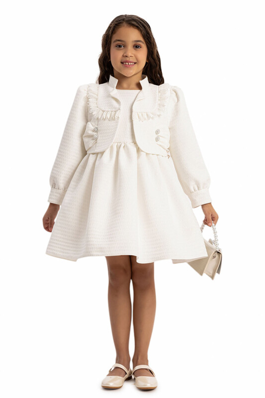 Ecru 3-Piece Set Dress 3-7 AGE 35388PR 