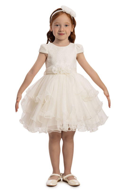 Ecru Baby Dress Tulle Skirt 6-24 MONTH 35069PR - Clothes (1)
