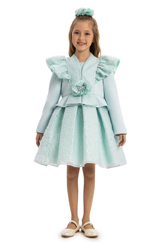 Blue Dress with Jacket and Hair Accessory 3-7 AGE 35367PR - Clothes (1)
