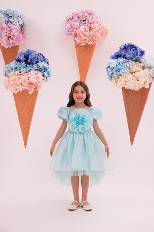 Mint Girls Floral Satin Dress 3-7 AGE 35109PR - Clothes (1)