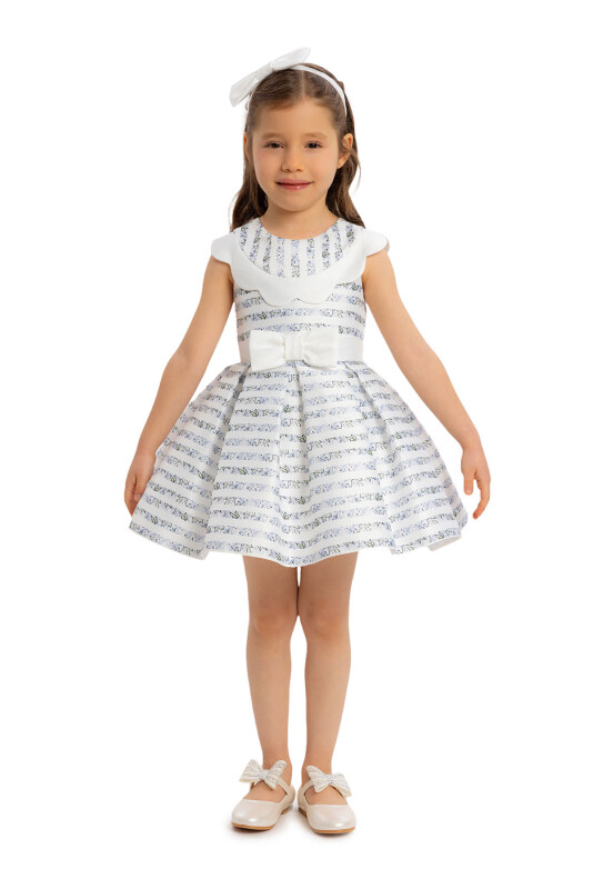 Blue Scallop-neck Girl Child Dress 6-24MONTH 34211PR 
