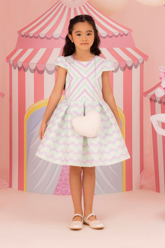 Mint Girls Heart-Patterned Dress 3-7 AGE 34170PR 