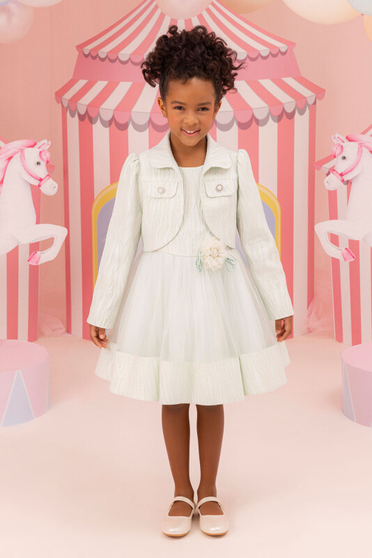 Mint Girls Set with Bolero 3-7 AGE 34241PR - Clothes