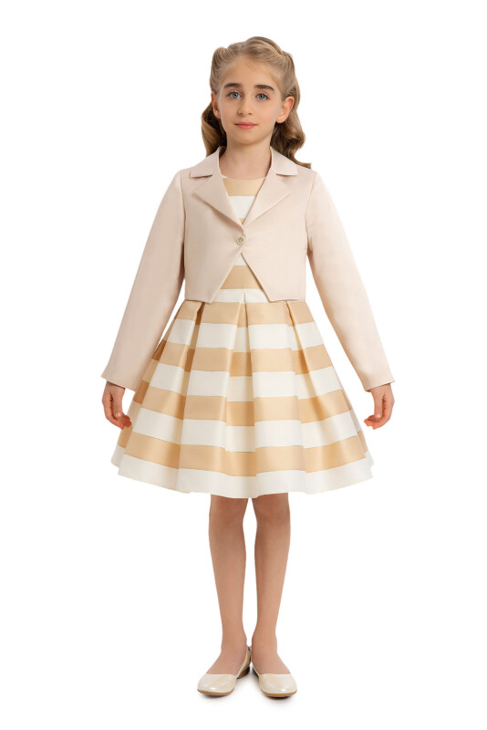 Beige Girls Set with Jacket 8-12 AGE 34363PR - Clothes (1)
