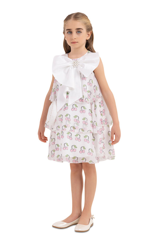 Pink Chiffon dress for girls 4-8 AGE 33244PR - Clothes (1)