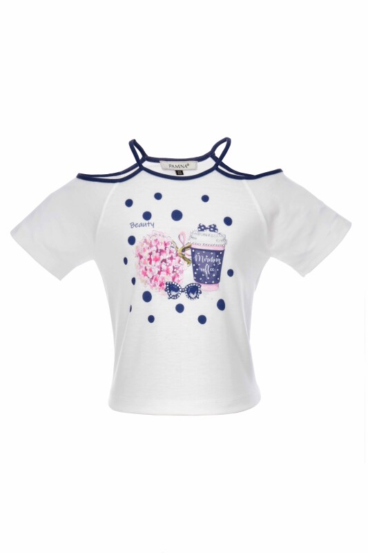 Navy Girl Line Printed Suit With Skirt 6-10 AGE 310904CA - Clothes (1)