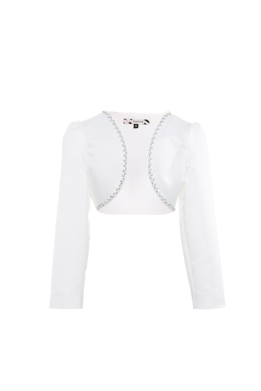 Ecru BOLERO for Girls 1-5 AGE 33371PR - Clothes