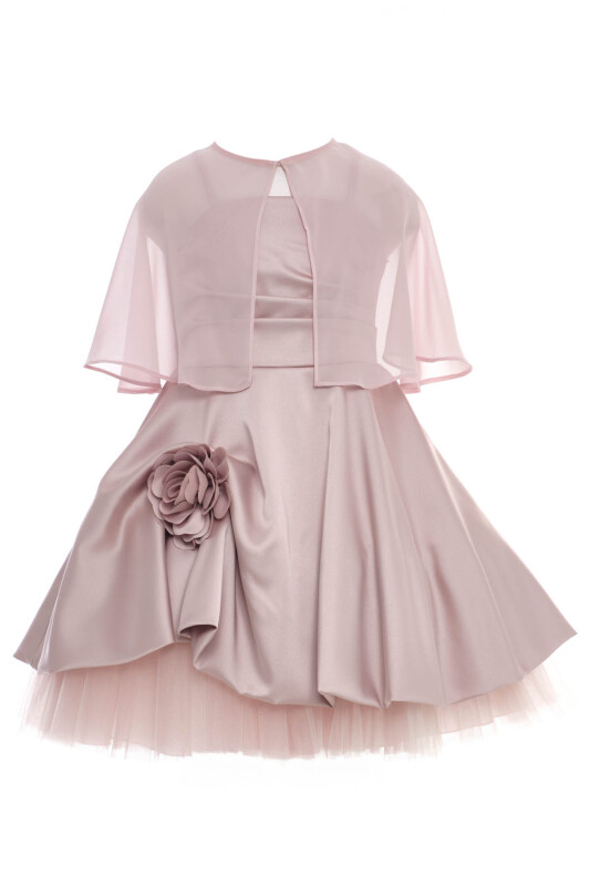 Powder Girls Sheer Cape Satin Party Dress Set 8-15 AGE 36051PR - Clothes (1)