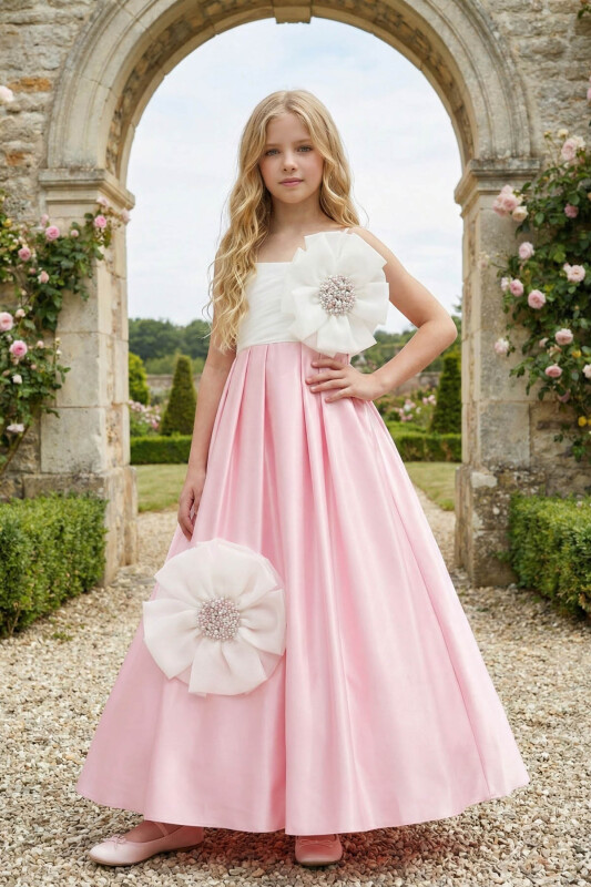 Powder Girls Elegant Flower Appliqué Tulle Ball Gown 8-15 AGE 36049PR 
