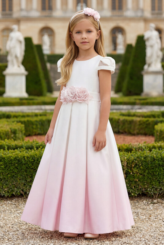 Powder Satin Ombre Dress 8-14 AGE 35185PR - Clothes