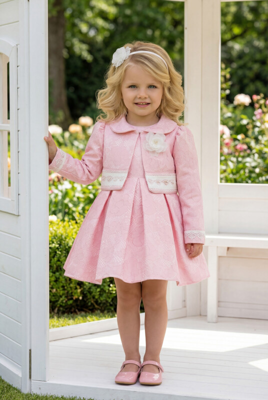 Powder Baby Dress with Bolero 6-24 MONTH 35397PR - Clothes