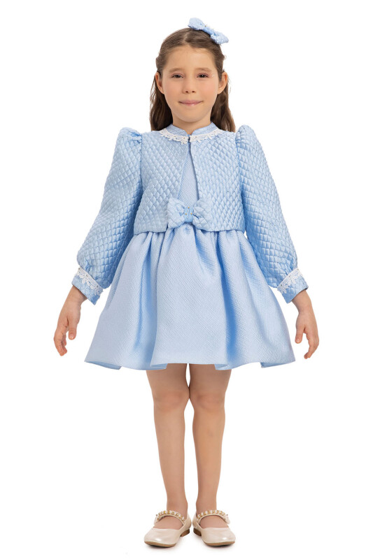 Blue Baby Dress with Jacket and Hair Accessory 6-24 MONTH 35399PR - Clothes (1)