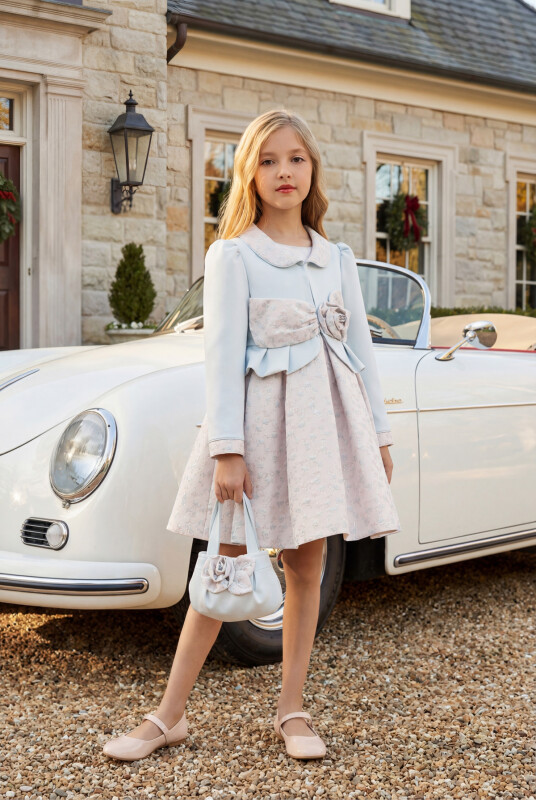 Blue Dress with Matching Bolero and Bag 3-7 AGE 35406PR - Clothes (1)