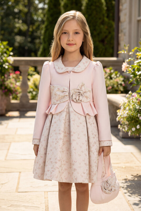 Powder Dress with Matching Bolero and Bag 3-7 AGE 35406PR - Clothes (1)