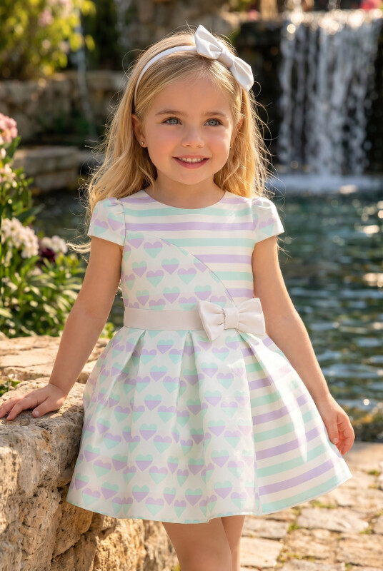 Mint Girls Heart Dress 6-24 MONTH 34171PR - Clothes