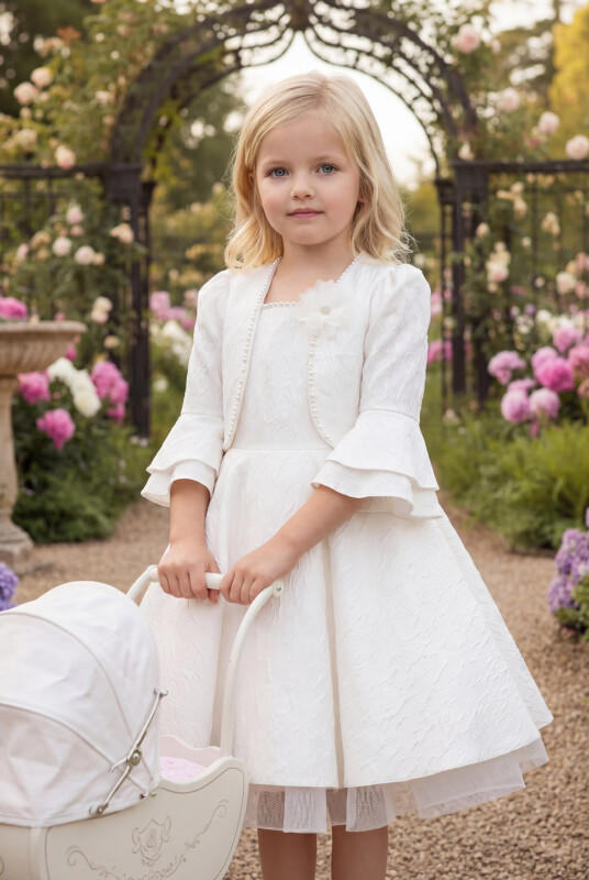 Ecru Girls Set with Bolero 8-12 AGE 34309PR - Clothes