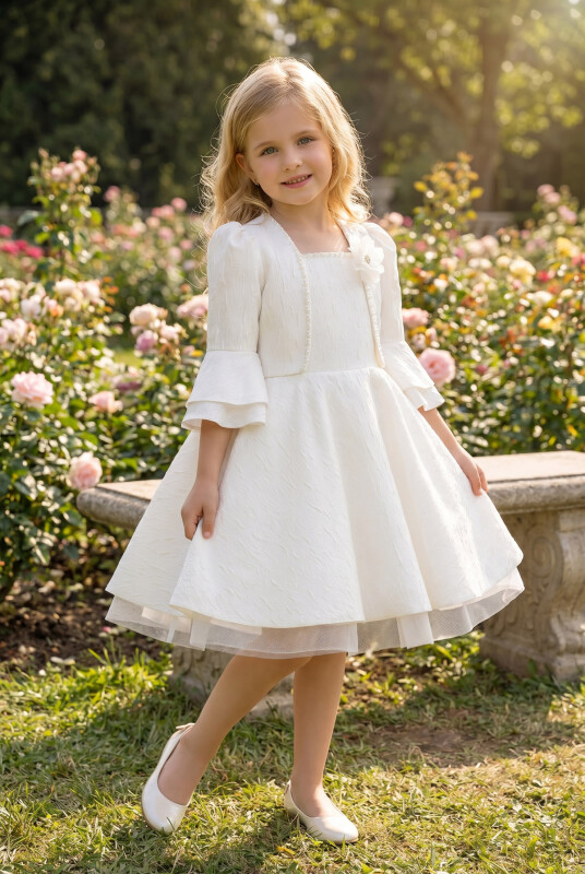 Ecru Girls Set with Bolero 8-12 AGE 34309PR - Clothes (1)