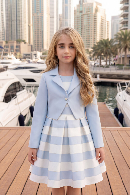 Blue Girls Set with Jacket 8-12 AGE 34363PR - Clothes