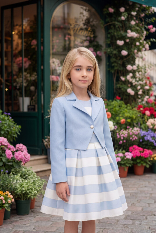 Blue Girls Set with Jacket 8-12 AGE 34363PR - Clothes (1)
