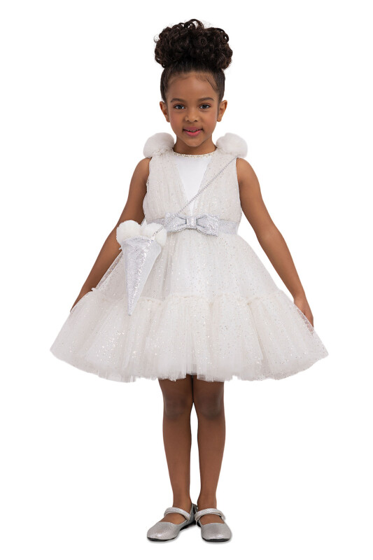 Ecru Tulle Dress for Girls 2-6 AGE 33201PR - Clothes (1)