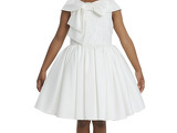 34008PR 3-7 AGE - Ecru Shawl Collar Girl's Dress